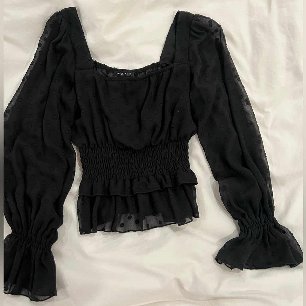 BLACK LONG SLEEVE BLOUSE